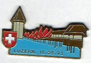 Placchette & Badge: Luzern 18.08.93 Kapellbrücke brennt – Usato da Hinterkappelen venduto da Schampus