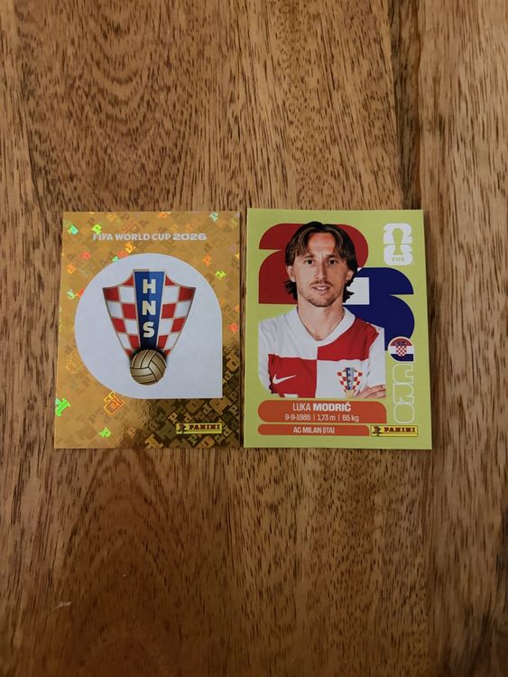 Panini FIFA 2026 Sticker: Luka Modric und HNS Logo (Neu (gemäss ...