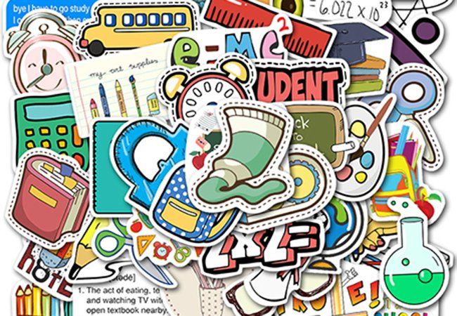 Aufkleber: 50 Stk. Sticker Aufkleber - Schule – Neu und originalverpackt aus St.Gallen von Mr.Stickers 6