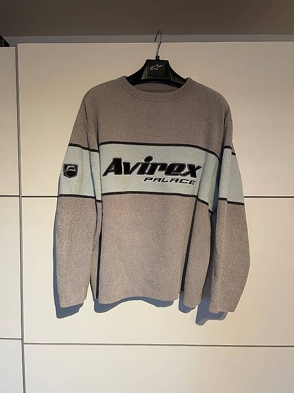 Palace Maglioni & Felpe: Palace Avirex Chenille Knit Grey L – Usato da Brislach venduto da MarcB.