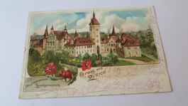 Gruss aus Zürich - Landesmuseum - Litho - 1904