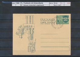 1965 FL, Postkarte mit Antwortkarte