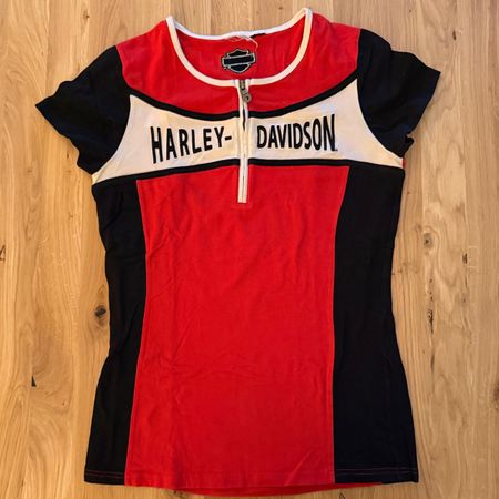 Harley-Davidson Shirt, Rot/Schwarz,