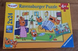 RAVENSBURGER *KATZEN-PUZZLE* 2 X 24/19 X 27/VOLLST/VORLAGEN