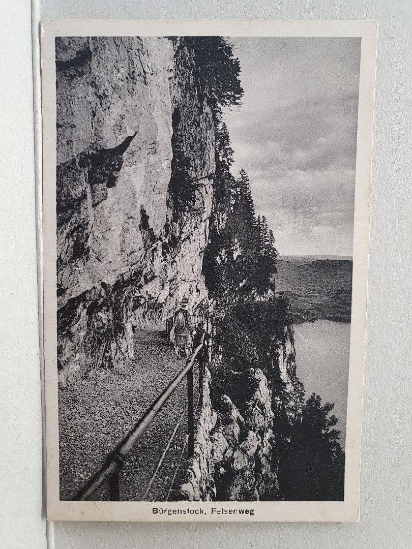 Cartoline postali: BÜRGENSTOCK   -   Felsenweg – Usato da Delémont venduto da Domdom1