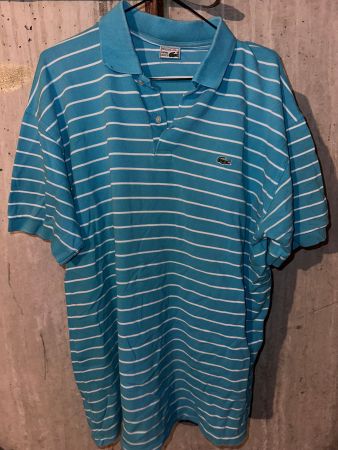 2 Lacoste Polo Shirts blau gestreift schwarz XXL und L