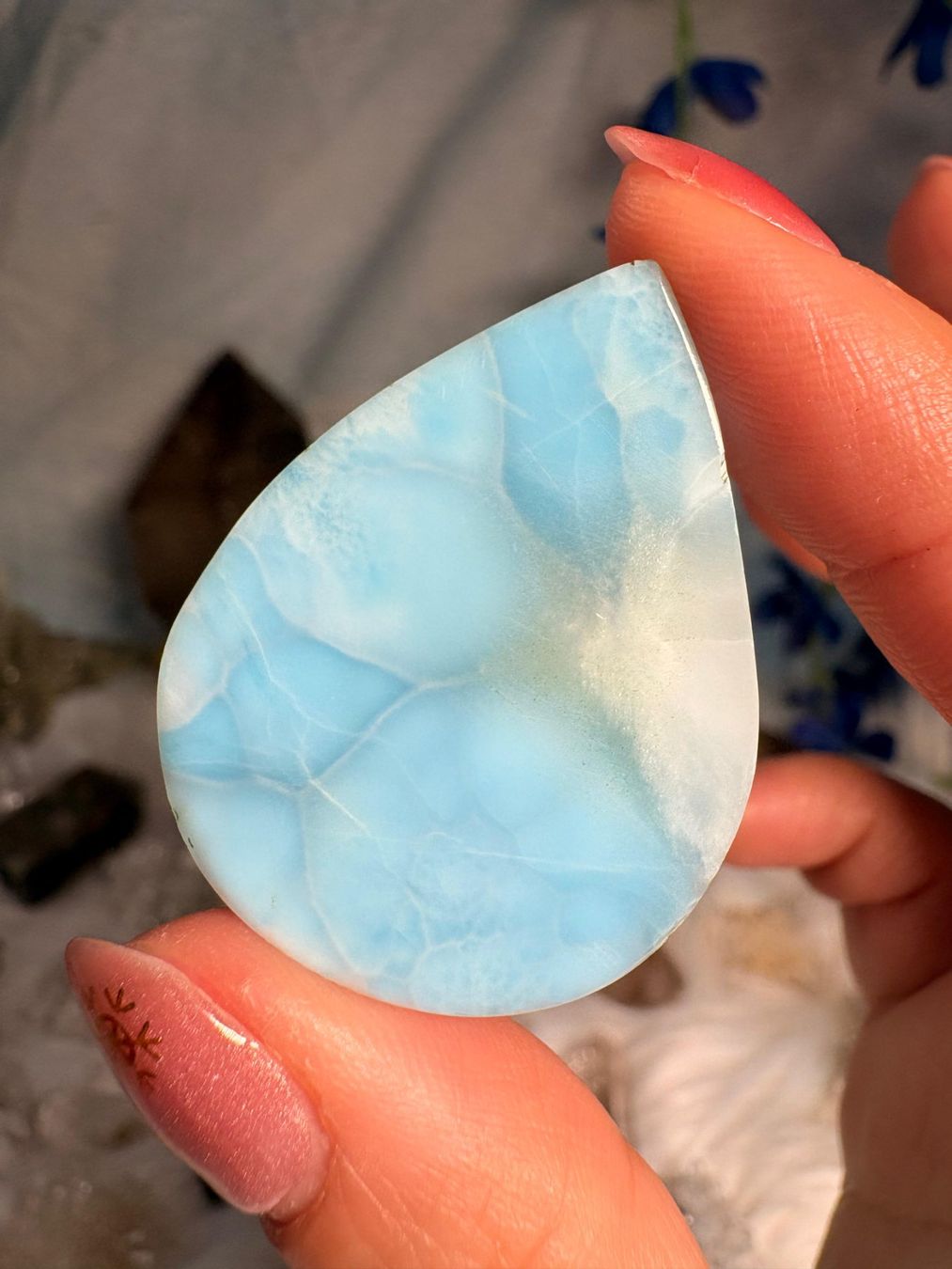 Mineralien & Heilsteine: Larimar Cabochon – Neu und originalverpackt aus Neuheim von m.hald 1
