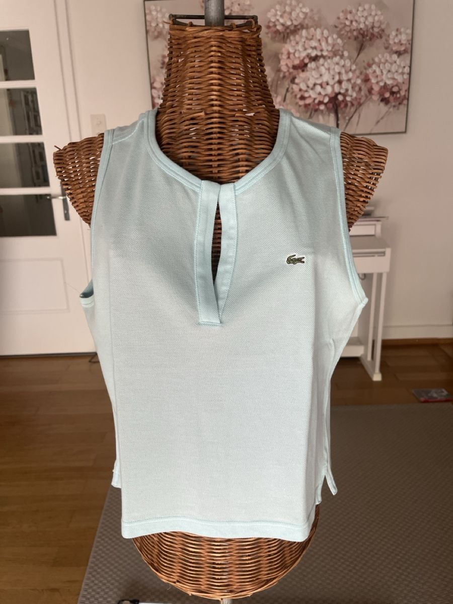 Lacoste Magliette Polo: Lacoste Poloshirt Aermellos, hellblau, 42 – Usato da Solothurn venduto da Bobesch08