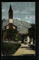 AK Tesserete, Weg zur Kirche, 1905