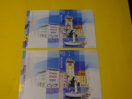 2006, 2 BLOCKS NABA BADEN; POSTFRISCH; ERSTTAG