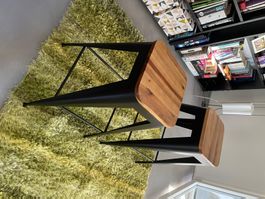 paire de chaises de bar noir Micasa