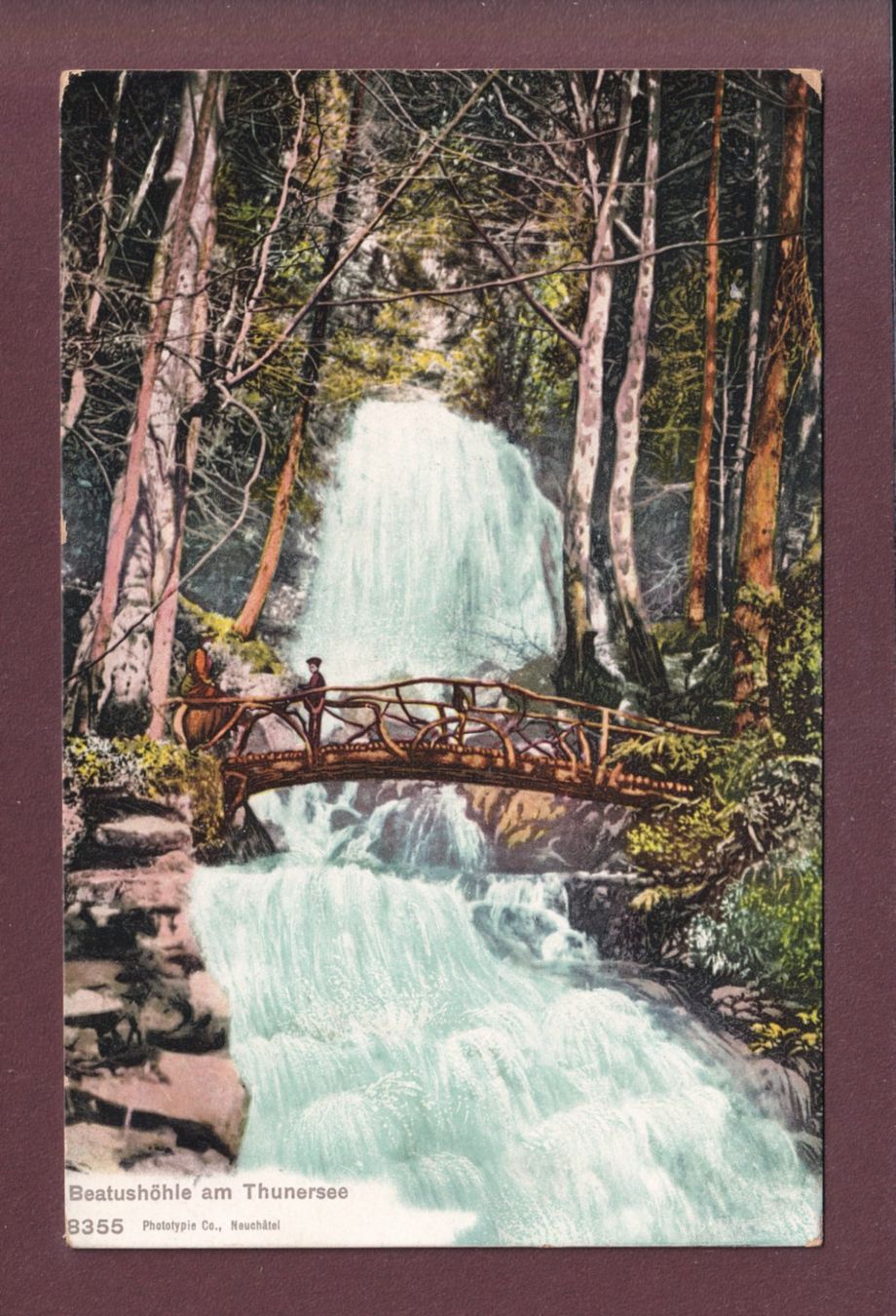 Ansichtskarten: BEATUSHÖHLE am Thunersee - 1920 CPN – Gebraucht aus Pully von nicecards