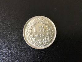 1 Franken Silbermünze 1945