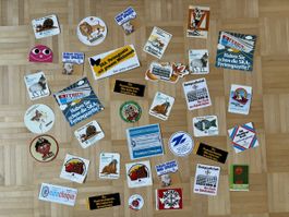 Vintage Sticker Sammlung: Banken, Sparen, Reisen, Schweiz!