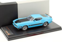 Ford Mustang Mach I 1973 hellblau / matt-schwarz    1:43