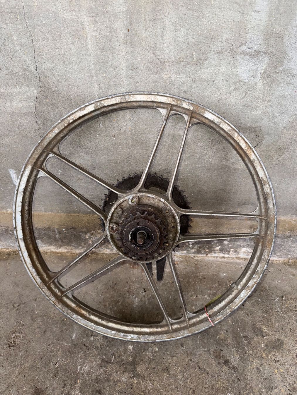 Puch Parti ricambio per ciclomotori: Puch Maxi S Gussfelgen Hinterrad – Difettoso da Fahrni b. Thun venduto da berger_tuning34 2