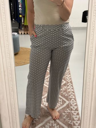 Brax Sommerhose mit Muster 38 Livia schwarz weiss