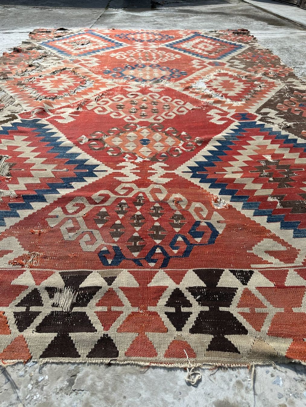 Kelim Tappeti: Orientteppich Konya Kelim antik, Fragment – Difettoso da Zürich venduto da an-dy 8