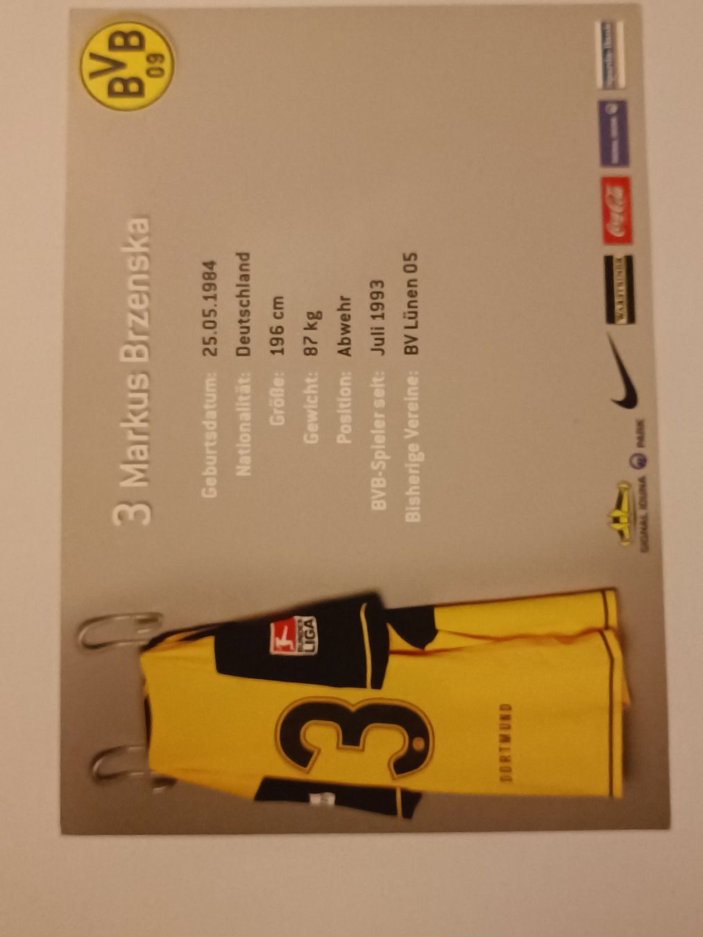 Autografi: Markus Brzenska - BVB - Borussia Dortmund - Handsigniert – Usato da Menziken venduto da Artographs 1