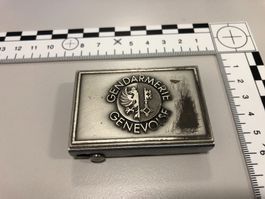 seltene gürtelschnalle genfer polizei