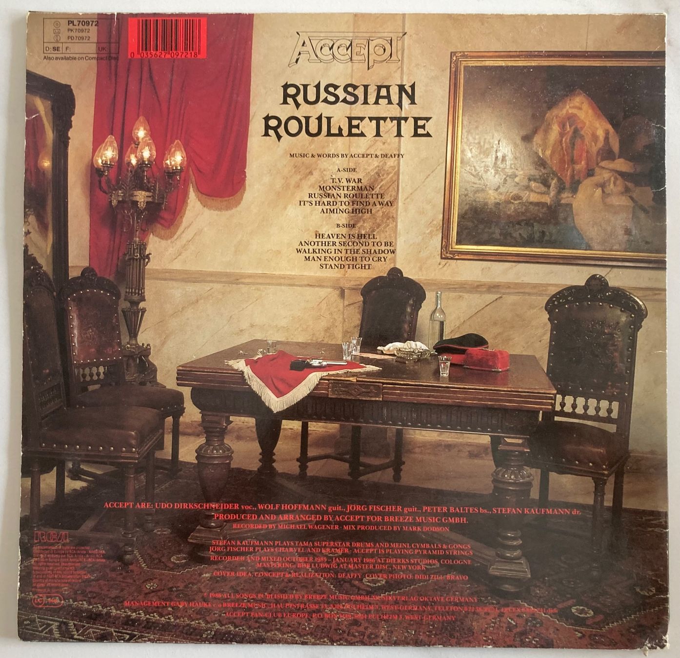 Dischi in vinile: ACCEPT - RUSSIAN ROULETTE – Usato da Poliez-Pittet venduto da Newtown-Records 1