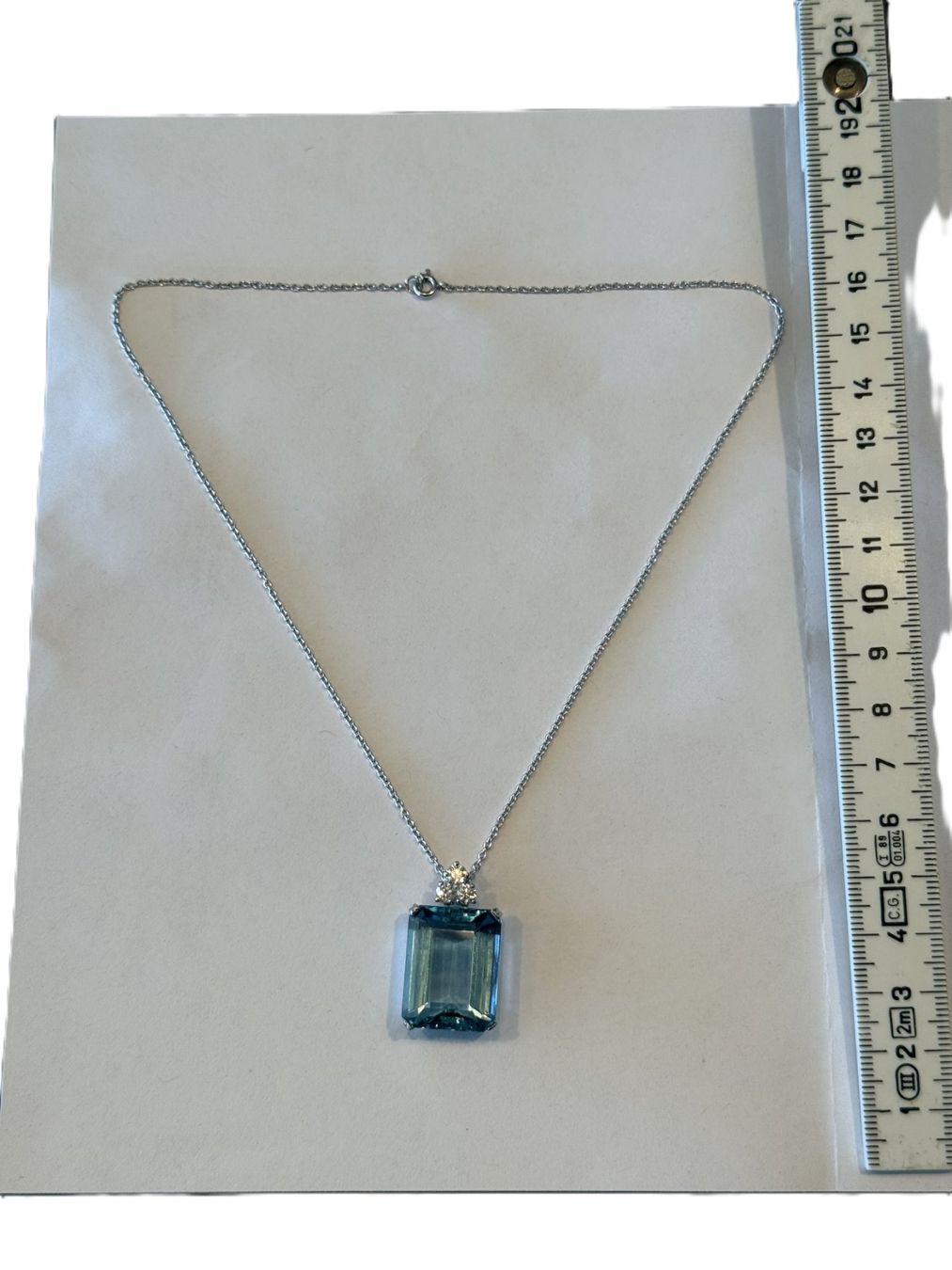 Catenine: Halskette mit Aquamarin und Diamanten – Usato da Affoltern am Albis venduto da nce_vx5f 2