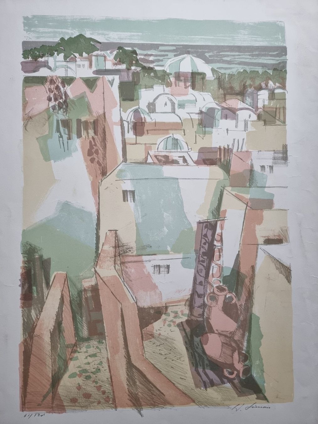 Grafica & Litografie: Walter SIMON (1914-2010) Lithographie handsigniert – Usato da Gersau venduto da grafik-kunst 1