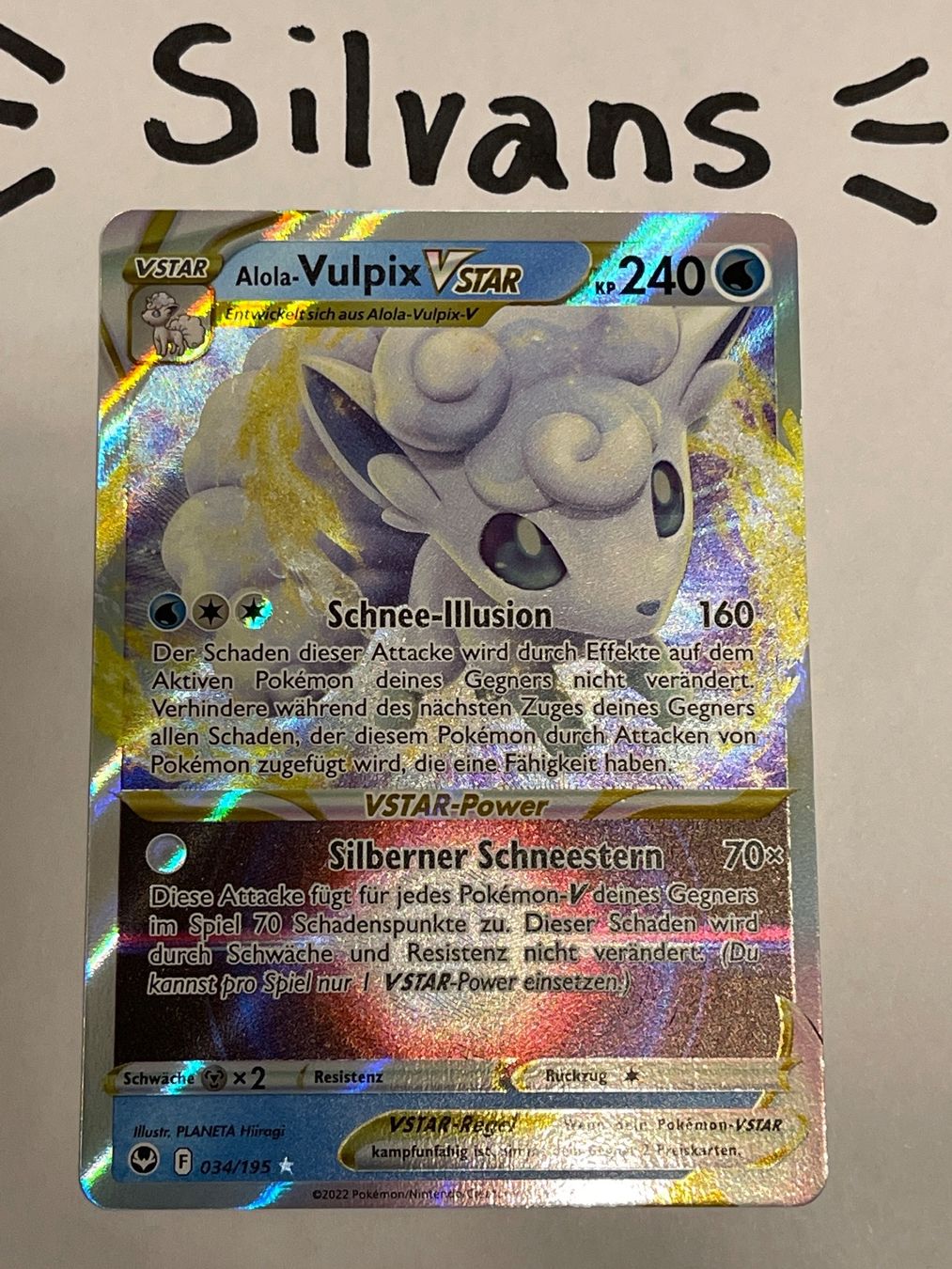 Pokémon Cartes à collectionner: Vulpix VStar 034/195 Silberne Sturmwinde Silver Tempest DE – Neuf (Voir description) à Wil SG par Silvans