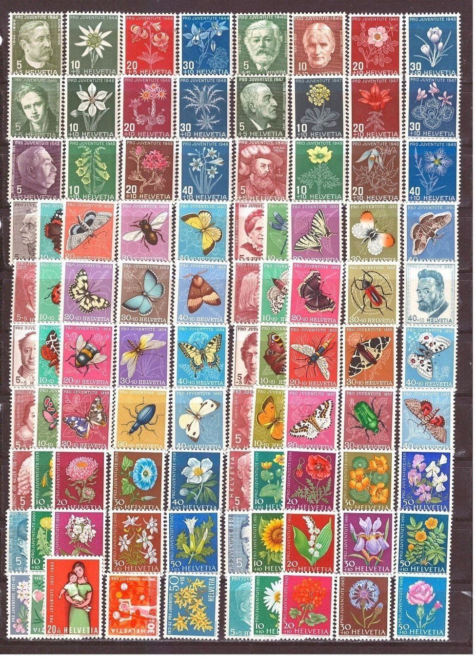 Alle Briefmarken: PRO JUVENTUTE SAMMLUNG POSTFRISCH – Neu (gemäss Beschreibung) aus Dübendorf von Piero2 1