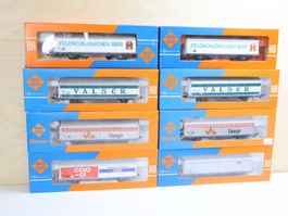 ROCO 8 x SBB Hbis Güterwagen H0 - schöne Modelle