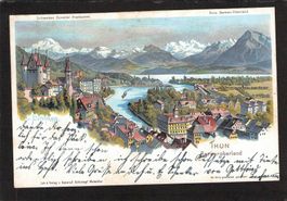 Steinmann Litho , Thun Berner Oberland , gel. 1901