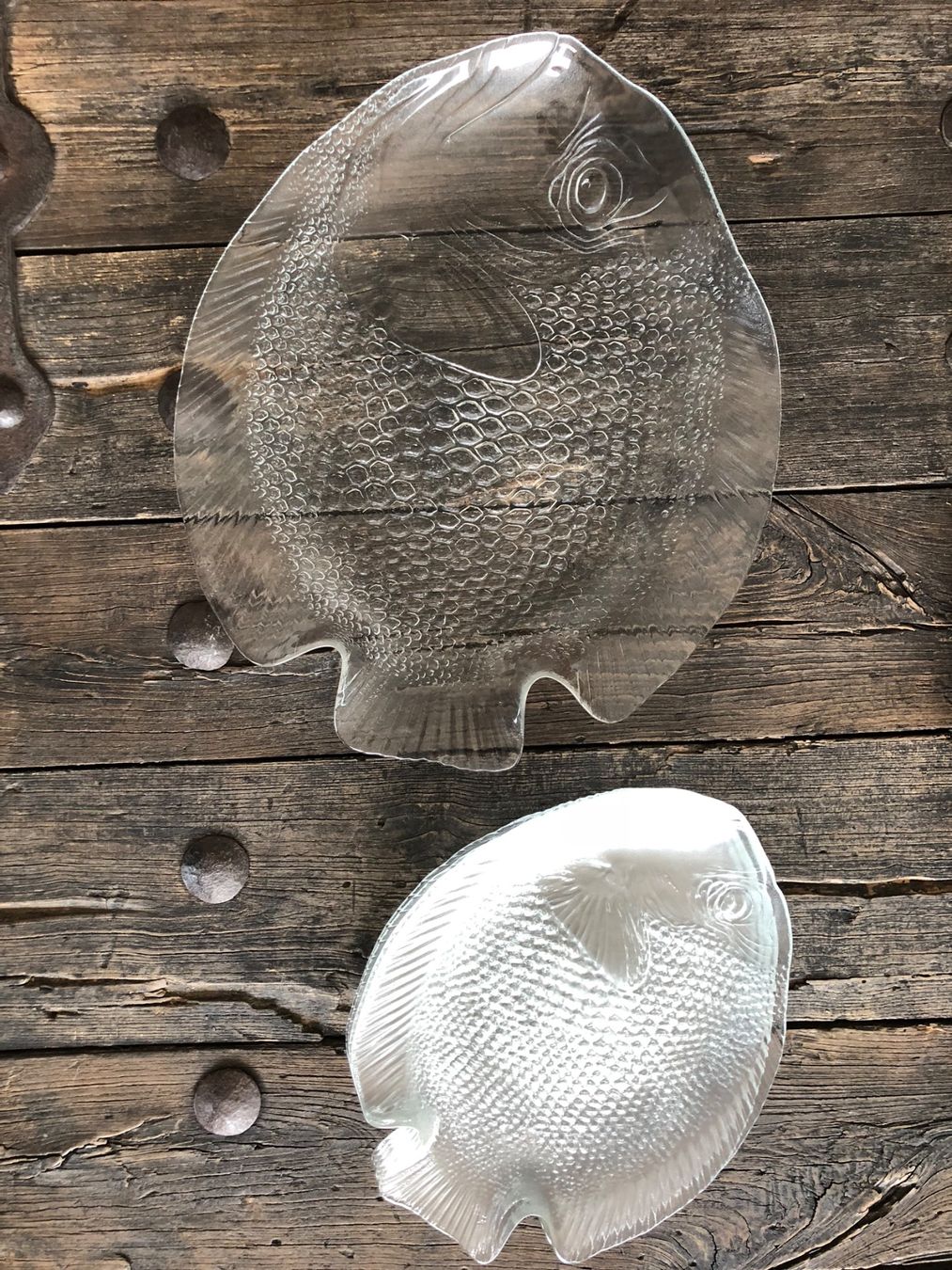 Piatti: Fischmotiv Glasteller und Servierplatte – Usato da Weggis venduto da Goldengel5