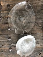 Fischmotiv Glasteller und Servierplatte