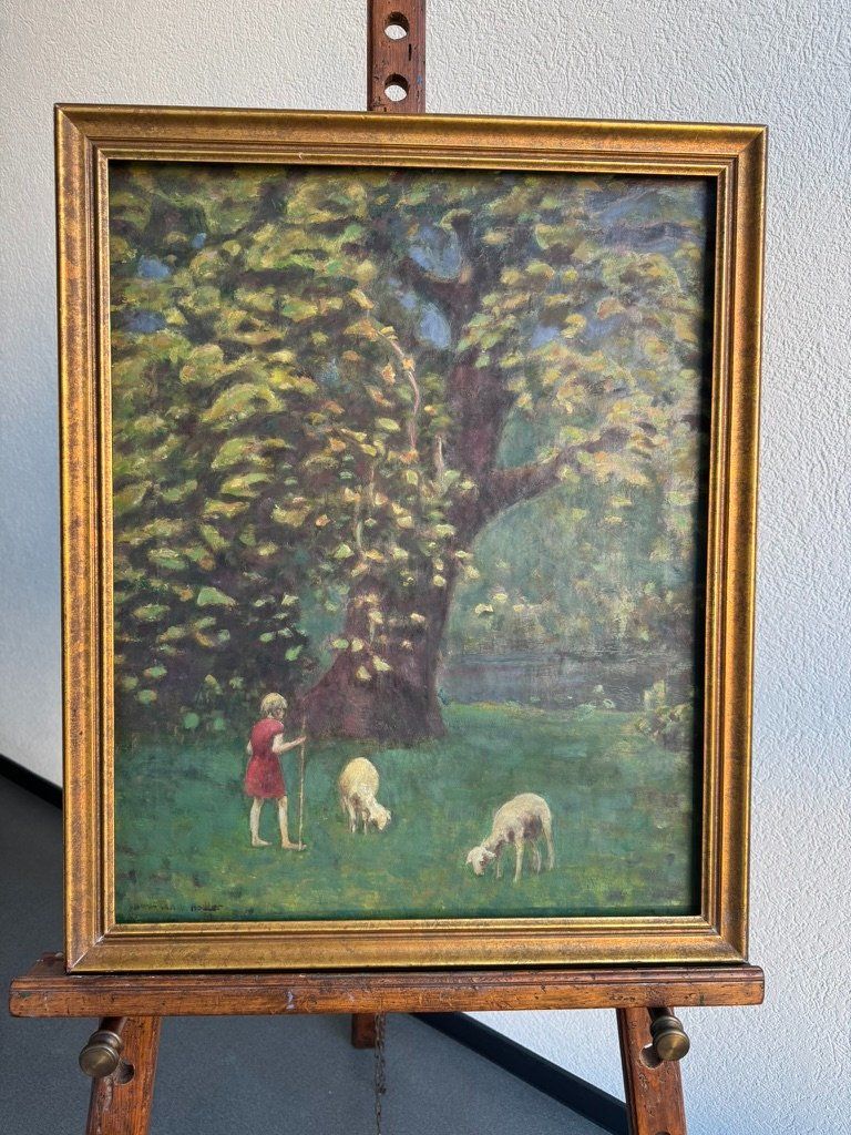 Dipinti: Schafhirtin von Hermann Hodler – Usato da Murten venduto da Bodoni59