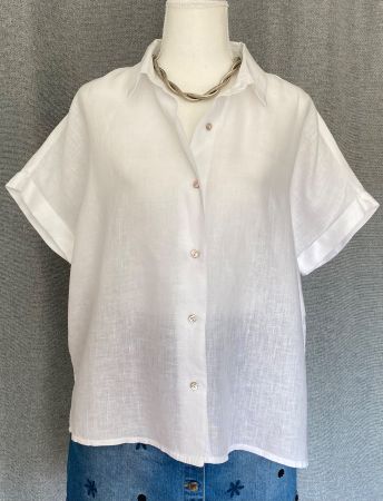 Rachel Zoe Leinenbluse Grösse L