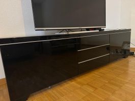 Modernes TV-Sideboard 180cm - Schwarz hochglanz