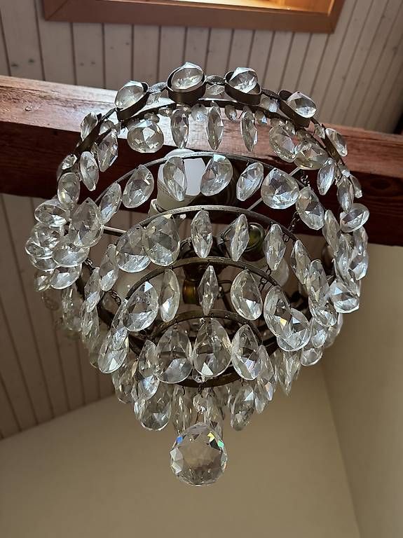 Lampadari & plafoniere: Wunderschöne antike Deckenleuchte Lüster Lampe Kristall – Usato da Basel venduto da Joshy03 2