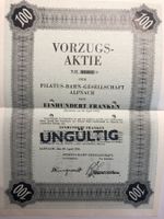 Aktie Pilatusbahn Alpnach OW, Fr.100.-, 1936, guter Zustand