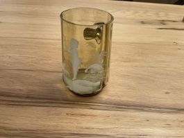 Jugendstil Henkelbecher Handbemalt