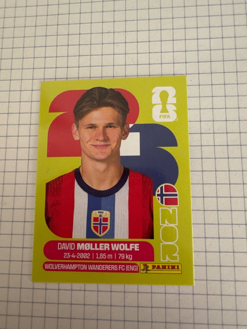 Panini Carte collezionabili: Panini Sticker WM 2026, NOR 7 David Moller Wolfe – Nuovo (secondo la descrizione) da Winterthur venduto da mathis-spielsteine