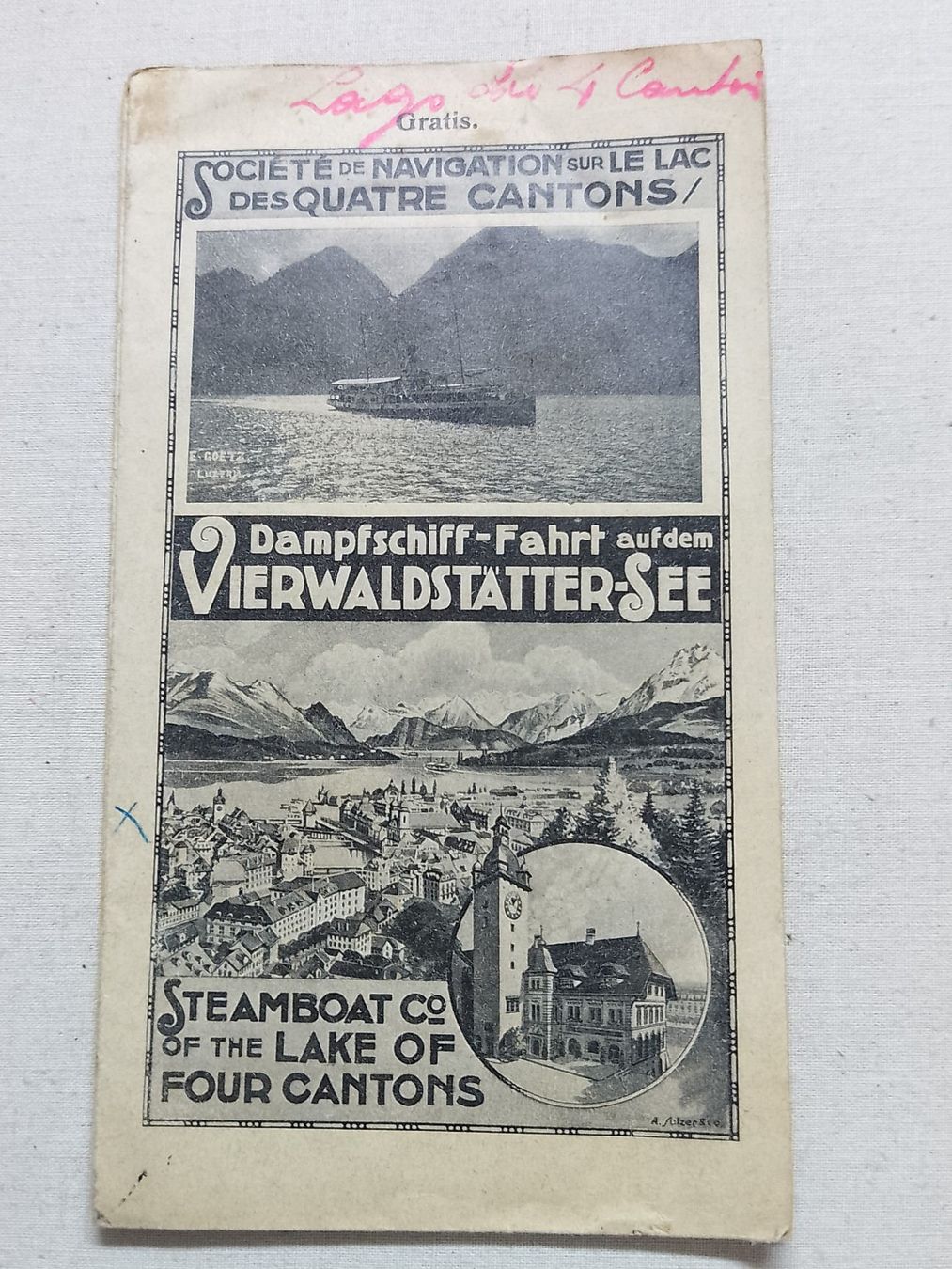 Cartes postales: Vierwaldstätter-See / Depliant / 1914 – D'occasion à Sorengo par 74in