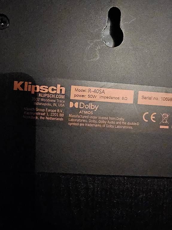 Lautsprecher: Klipsch R 40 Sa Atmos – Gebraucht aus Schaffhausen von and_d6ft 3