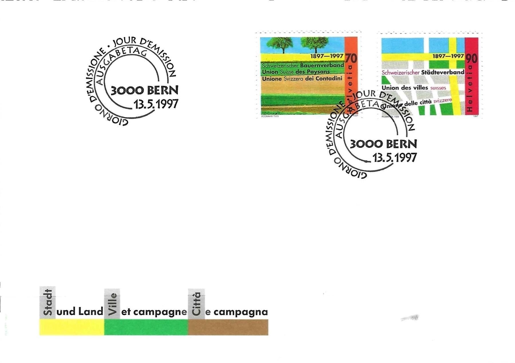 Tutti i francobolli: CH  FDC Satz 1997 – Usato da Koblenz venduto da Markenhimmel