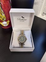 Bellevue Uhr unisex Armbanduhr Swiss Made bicolor