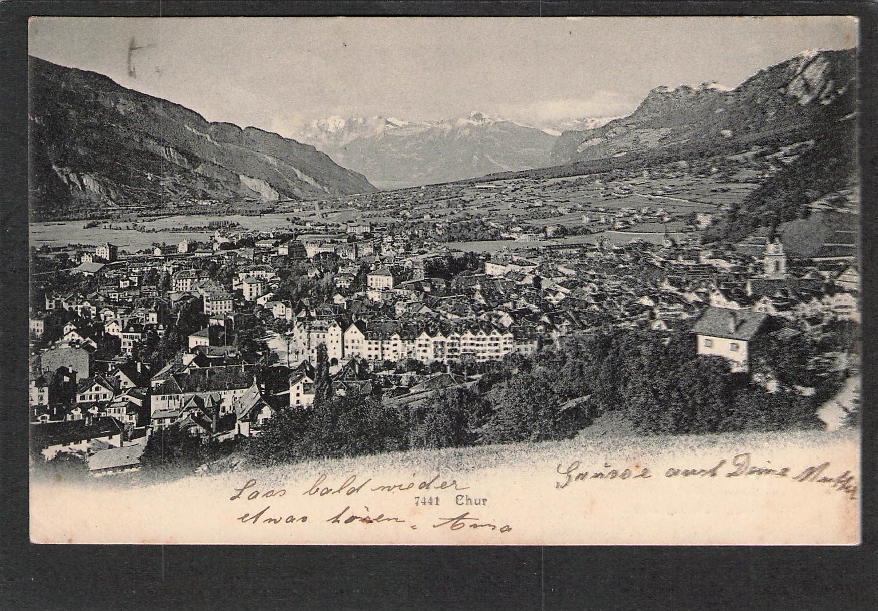 Cartoline postali: AK GR , Chur , 1905 – Usato da Reichenburg venduto da ibiza18