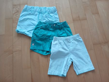 3 kurze Hosen für Mädchen Gr.86-116
