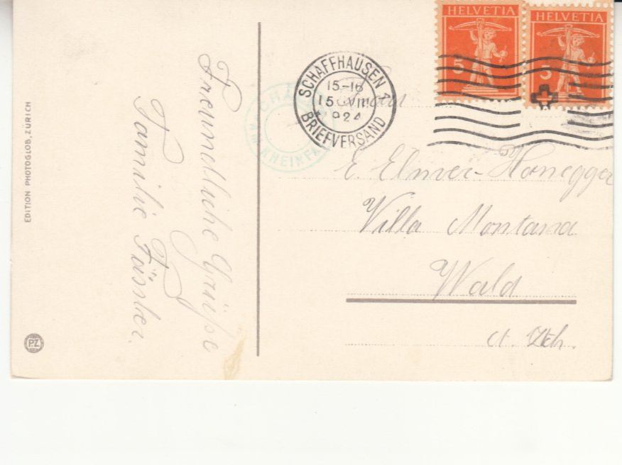 Cartoline postali: Rheinfall 1924 – Usato da Bürglen TG venduto da StampGraf 1