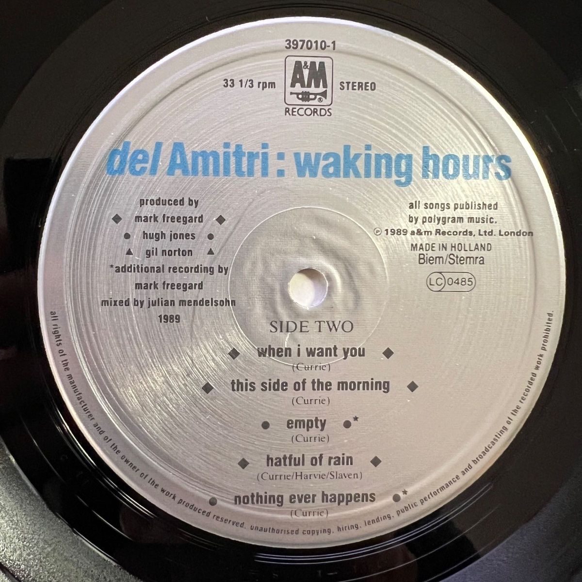 Schallplatten: Del Amitri - Waking Hours / EU-Press. 1990 - TOP – Gebraucht aus Gais von soundcave57 3