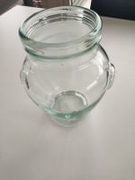 Vintage Bonbonniere/Vorratsglas, Türkis Glas, Top Zustand