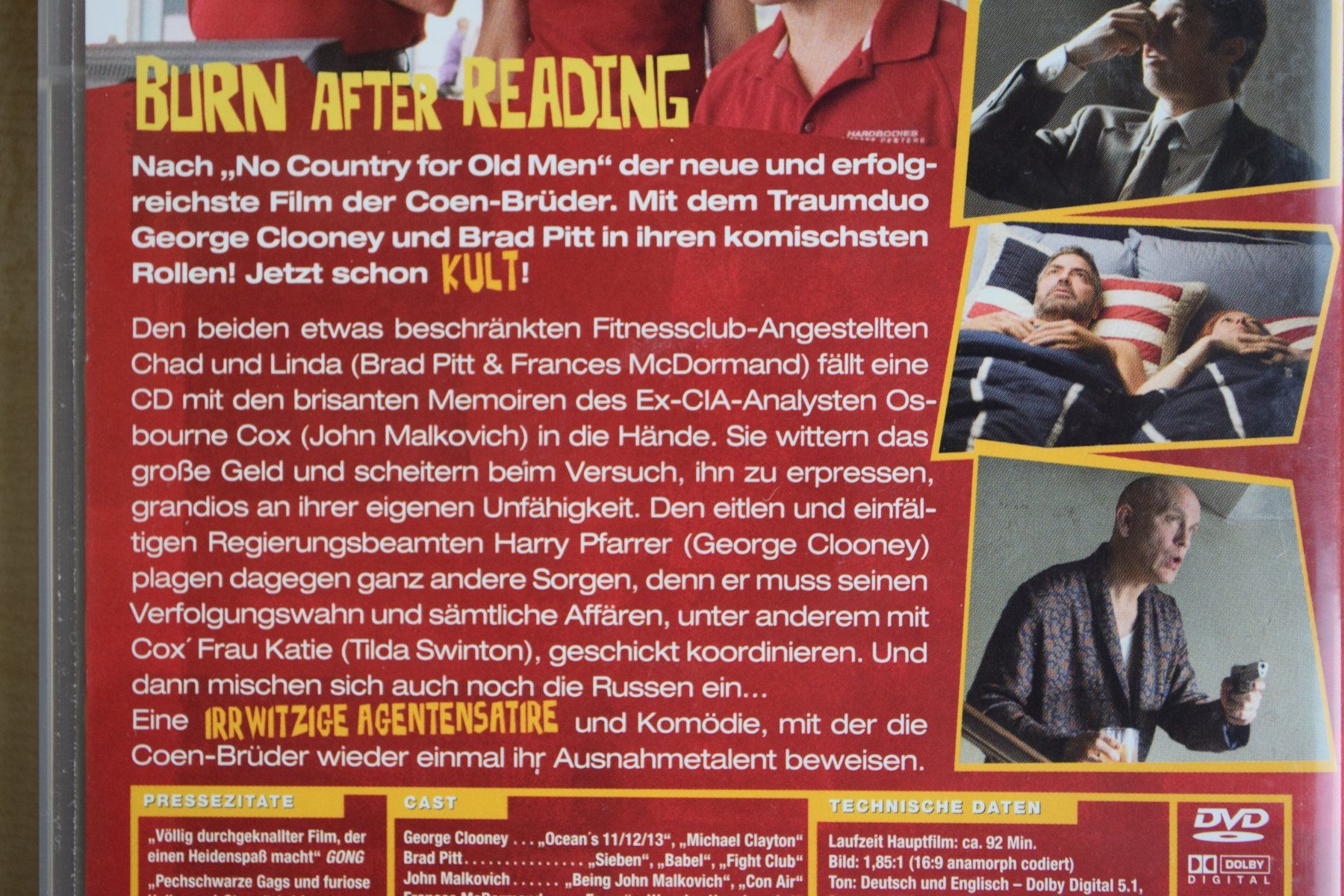 Tutti i DVDs: BURN AFTER READING (214) – Usato da Reutigen venduto da DONDON55 2